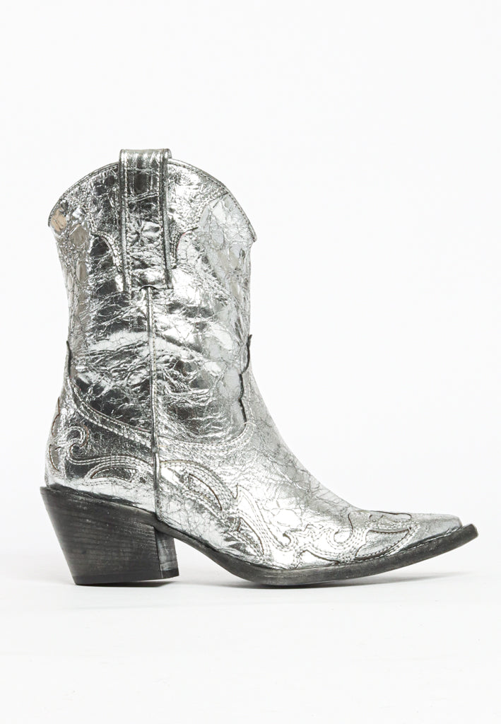 Texas Western Boot Silver