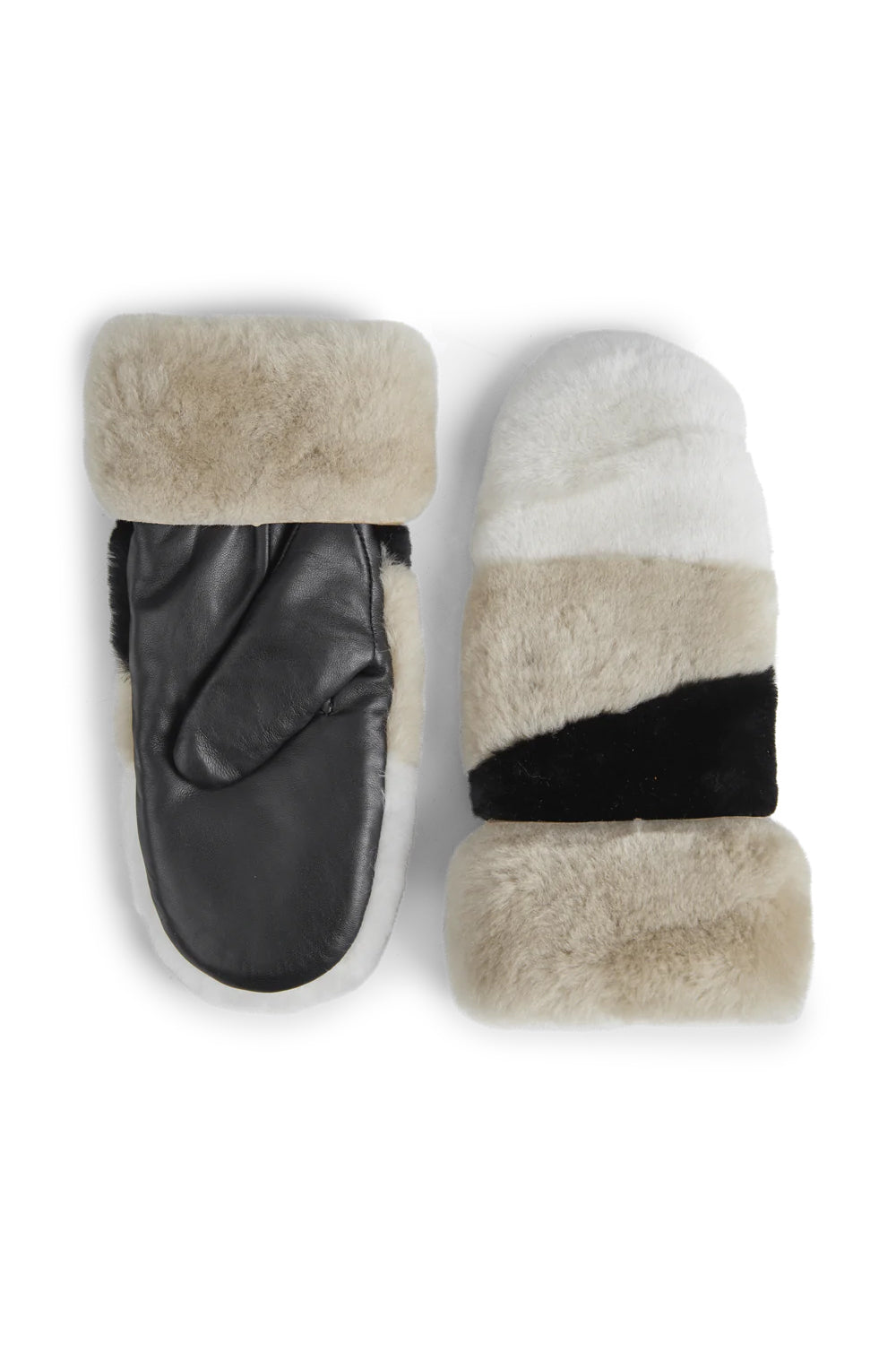 Catty Mitten Beige/Black/White