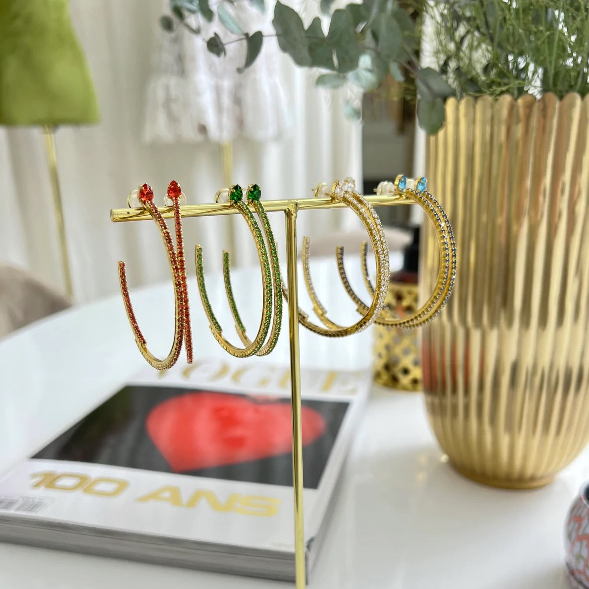 Caroline Svedbom Crystal Loop Earring