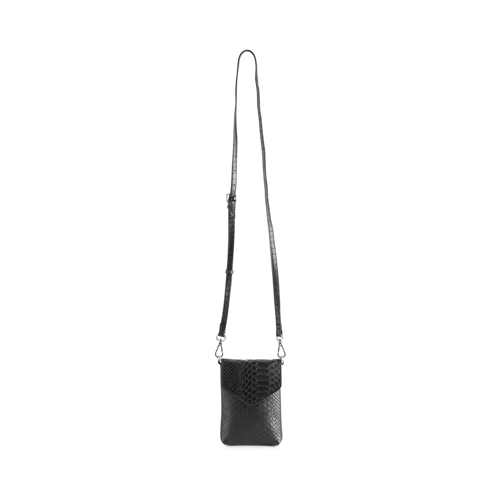 Carly Mobile Bag Calm Croco Black