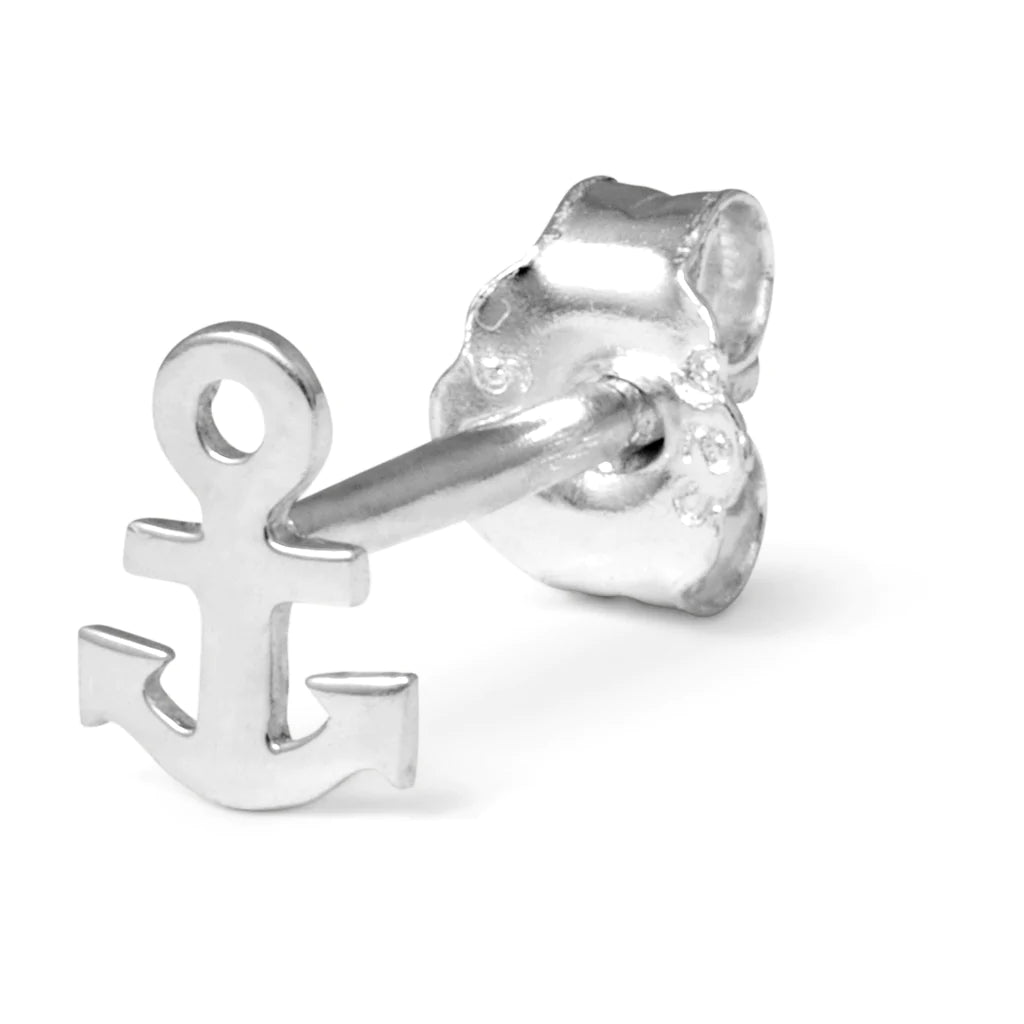 Anchor Single Earring Silver