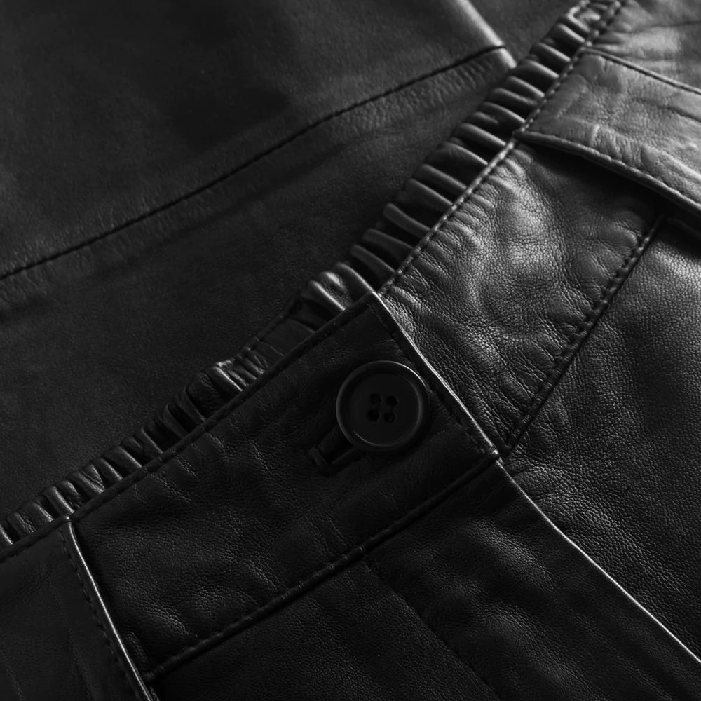 Leather Suit trouser Black
