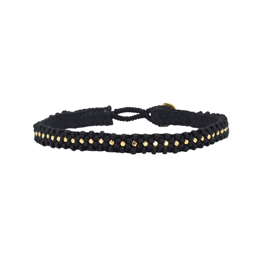 EH Bracelet Lace with Gold studs