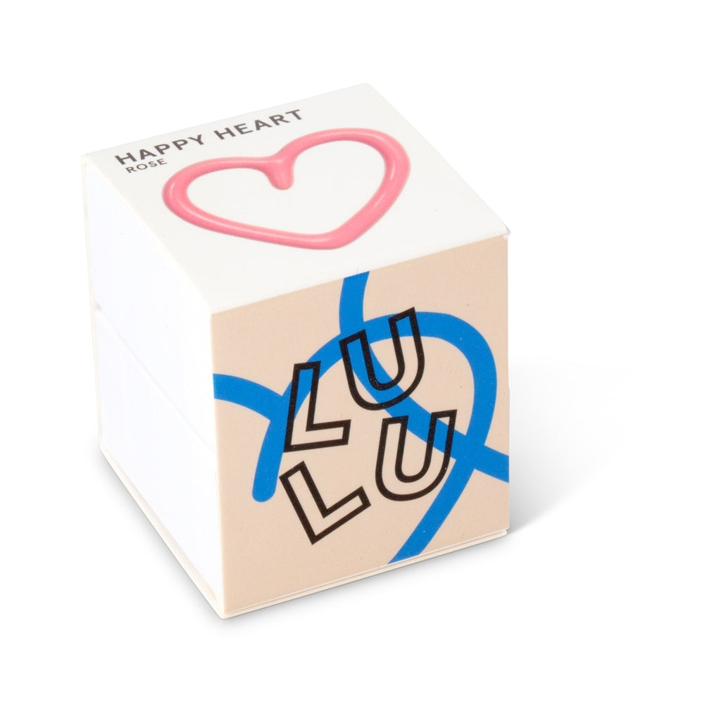 Happy Heart Single Stud Earring Pink