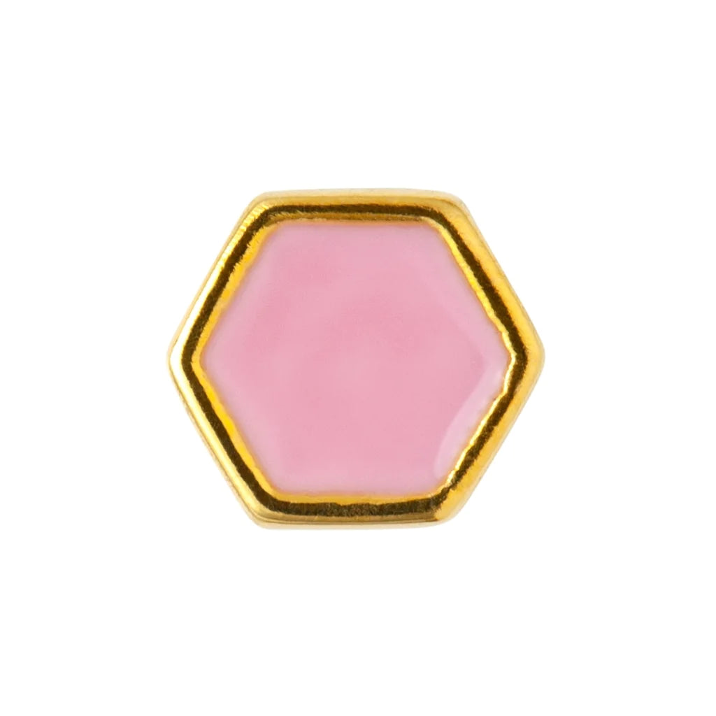 Honey Single Stud Earring Pink/Gold