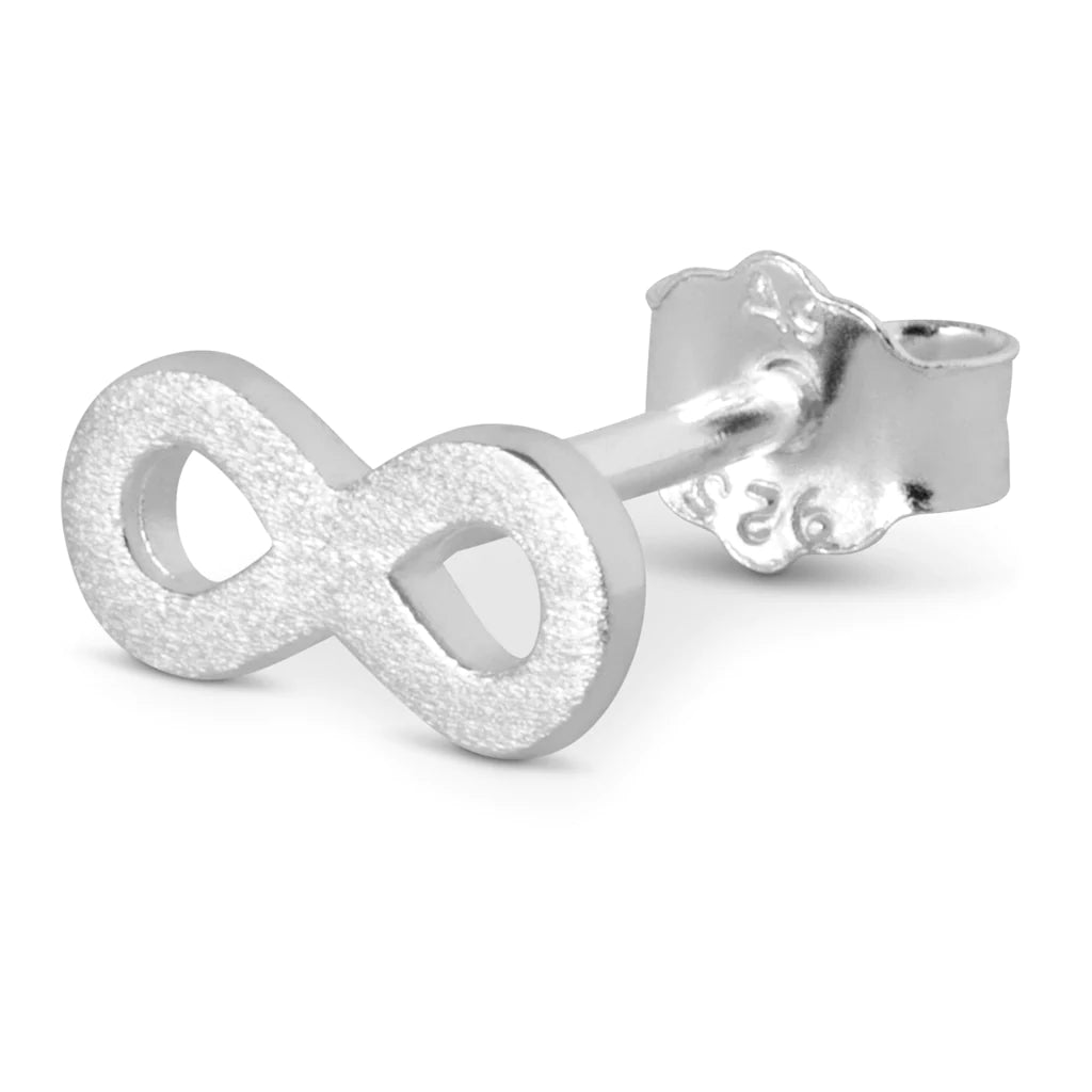 Infinity Single Stud Earring Silver