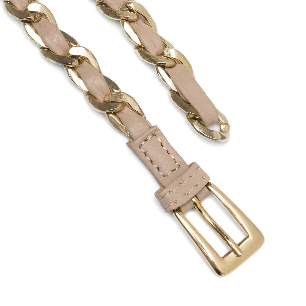 Pretty Narrow Belt is a Mix of Leather and Metal