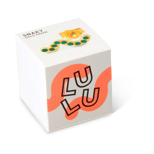 Snaky Single Stud Earring Green
