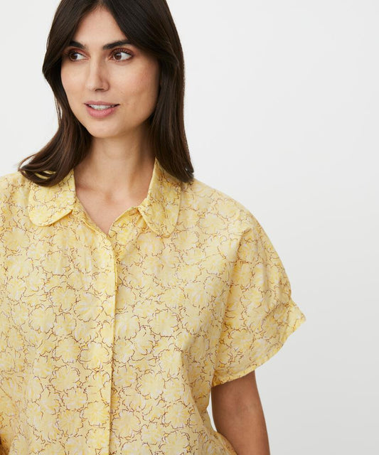 MaIndorix Printed Soft Poplin Shirt Lemonade