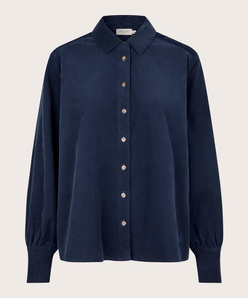 MaIrithiel Baby Cord Shirt Dress Blue