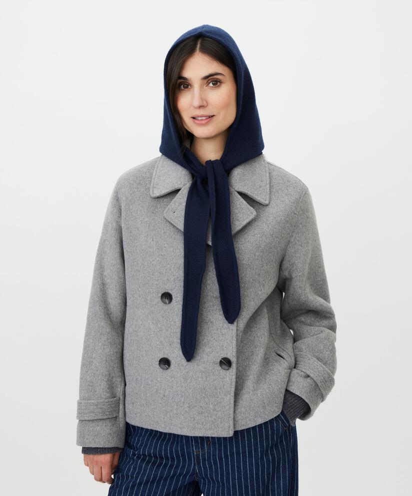 MaRhen Wool Mix Hooded Scarf