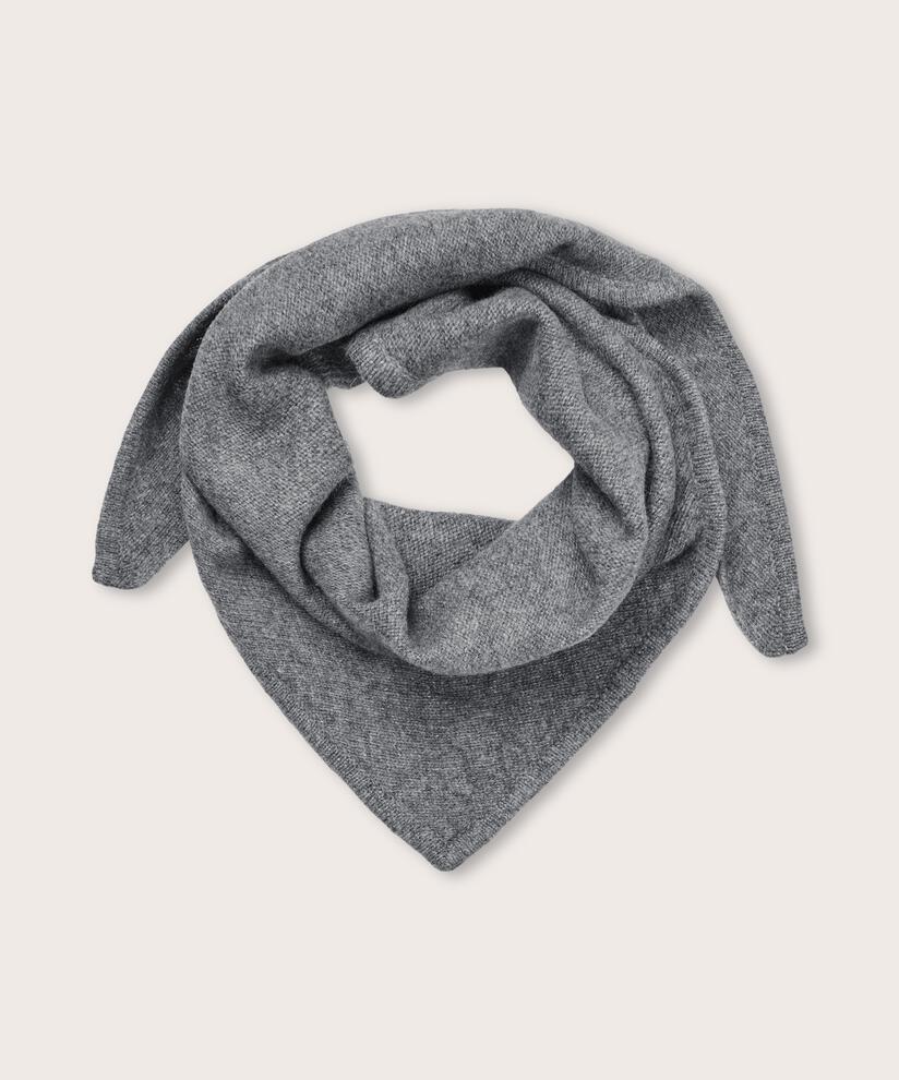 MaRylah Triangular Wool Scarf Grey Melange