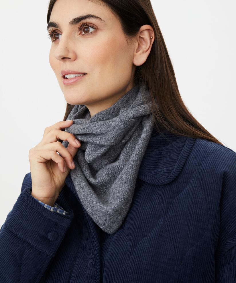 MaRylah Triangular Wool Scarf Grey Melange