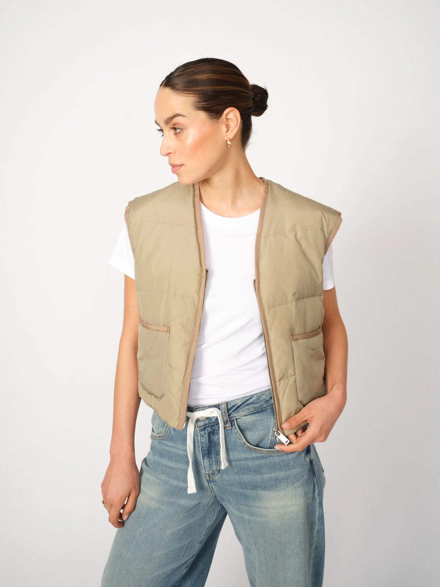 MMManja Down Vest Brindle