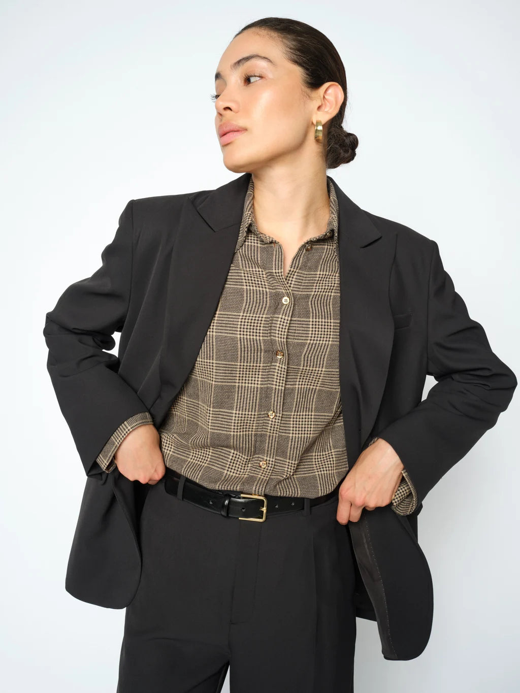 MMAyen Princ Check Shirt Black