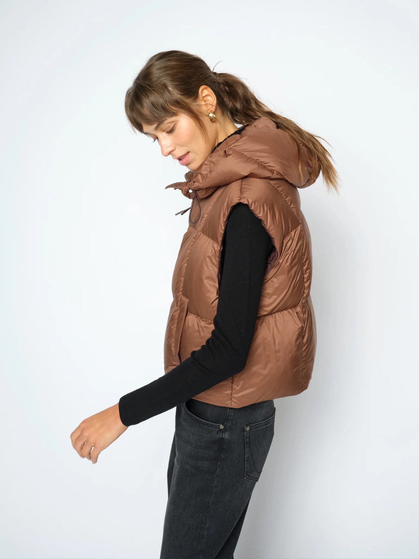 MMKiara Tally Down Vest Downtown Brown