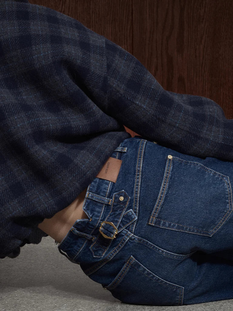 MMRelee Buckle Jeans Dark Blue