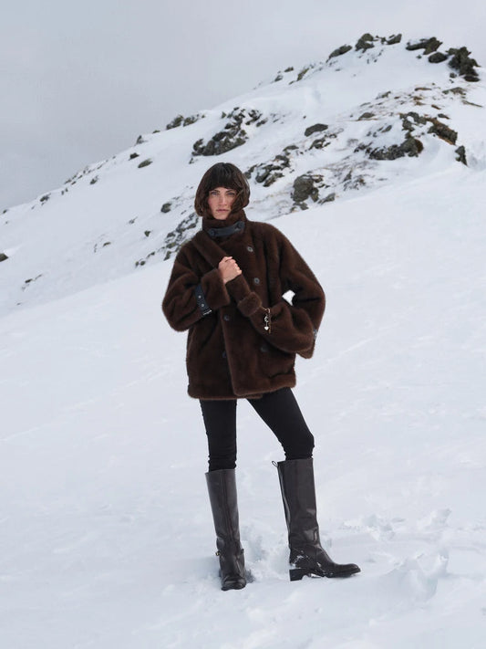 MMNanette Faux Fur Jacket Delicioso