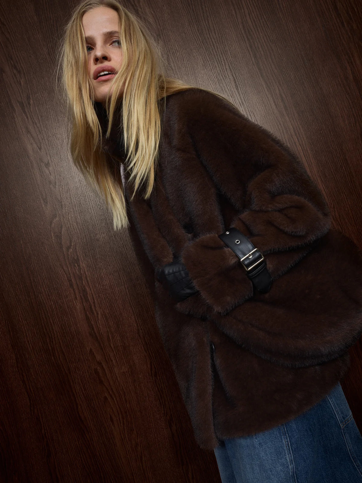 MMNanette Faux Fur Jacket Delicioso