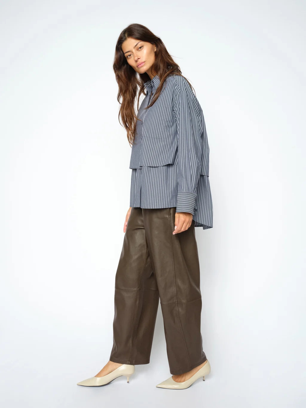 MMBarrel Leather Ankle Trouser Delicioso