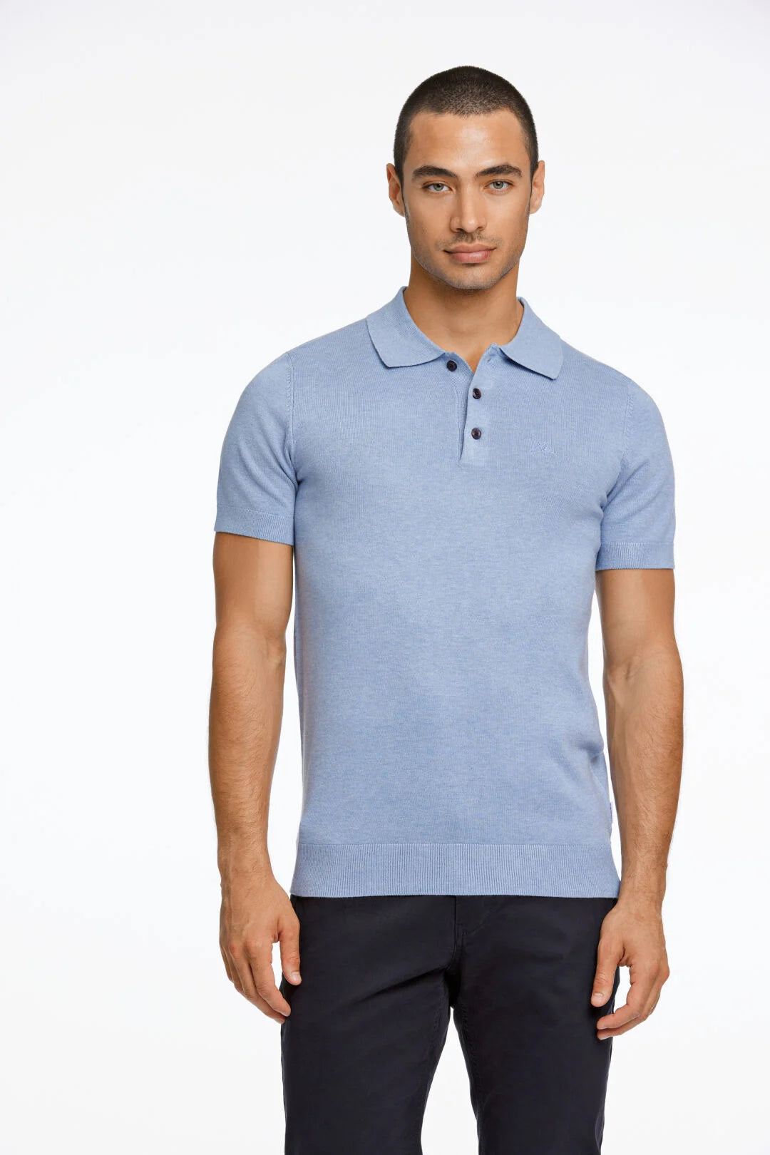 Mens - Knittied Polo Shirt 800159