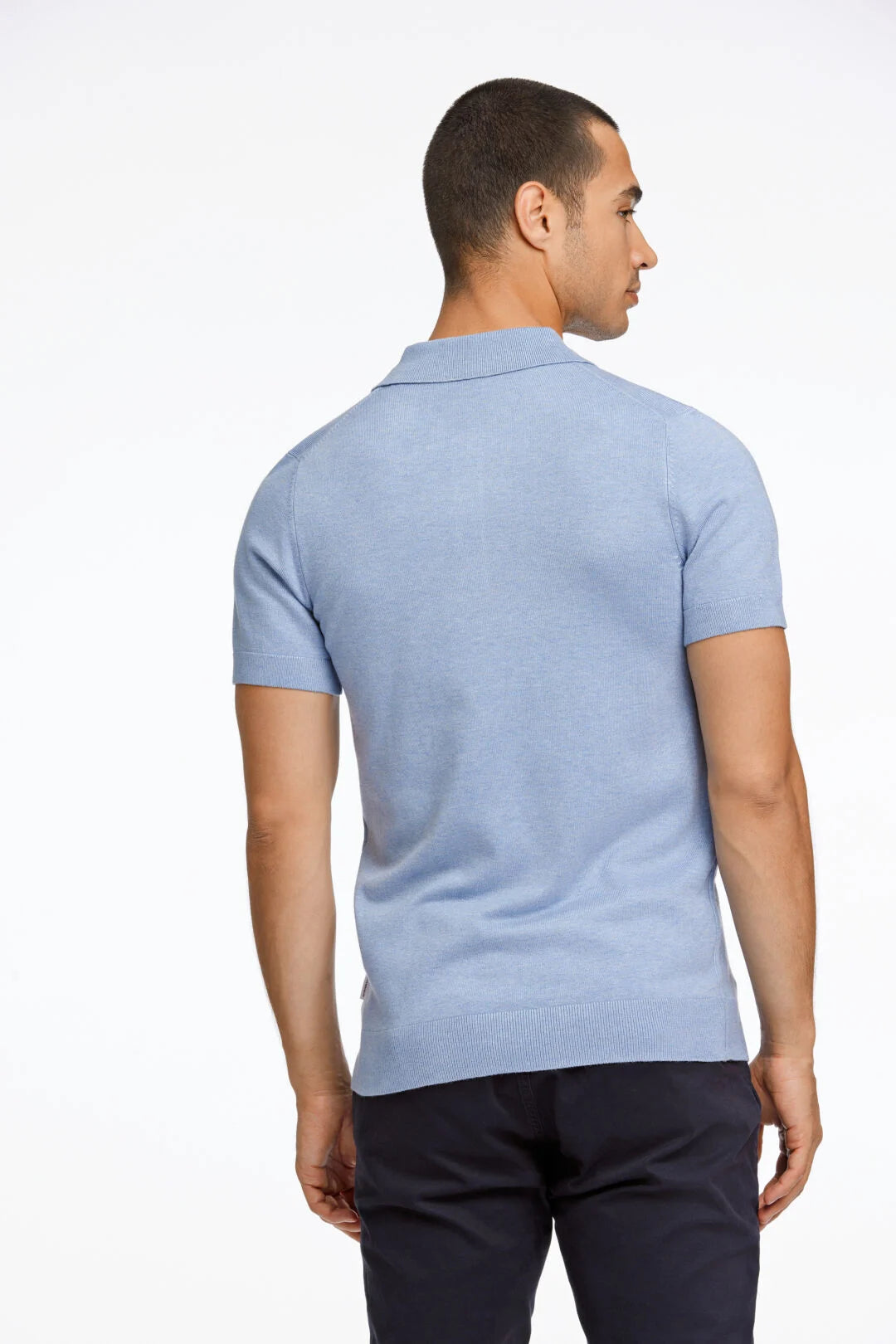 Mens - Knittied Polo Shirt 800159