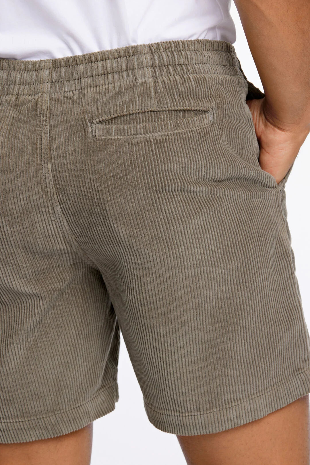 Mens - Corduroy Shorts with Drawstring 505086