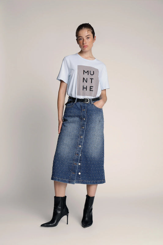 Lally Midi Denim Skirt
