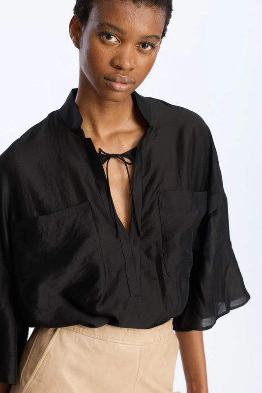 Birkson Sheer Elegant Blouse Black