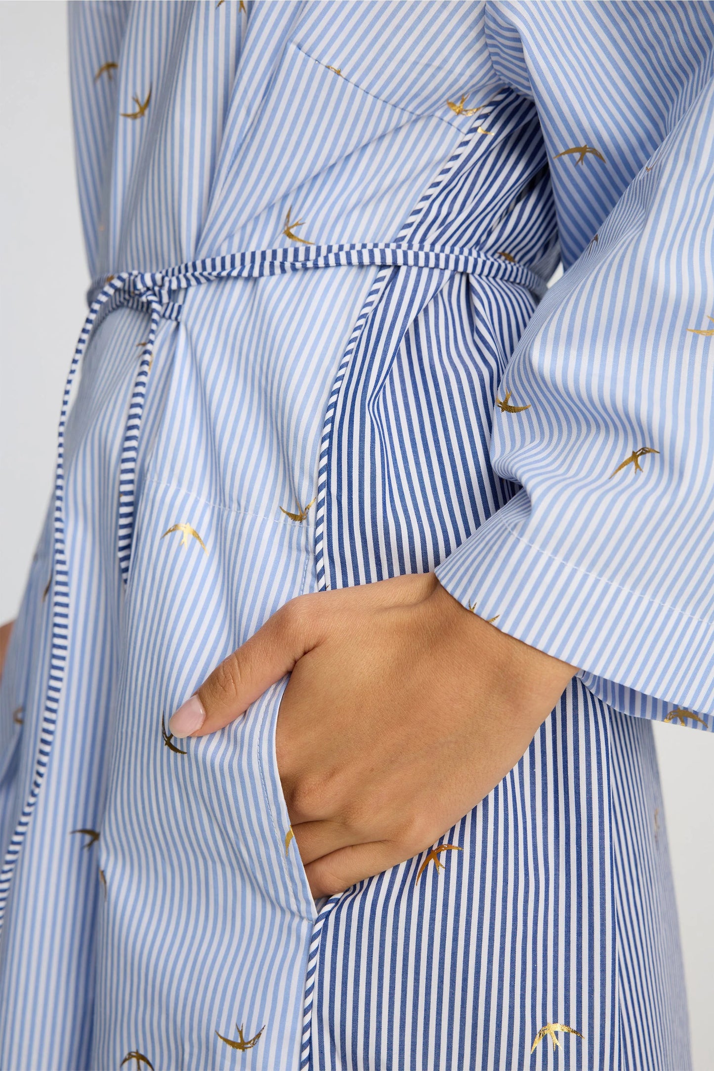 BYRUS 2 Toned Dress with Gold Detail Blue