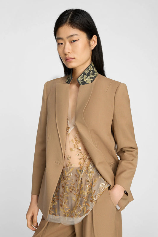 Bineeta Tailored Blazer Camel