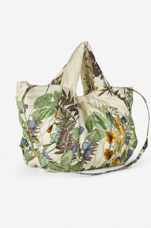 Lix Printed Silk Bag Creme