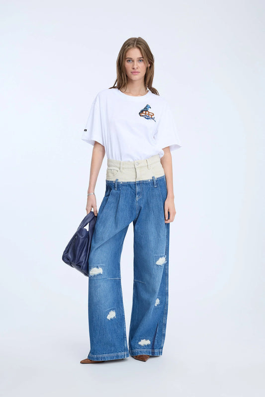 NURI Embroidery T-Shirt White