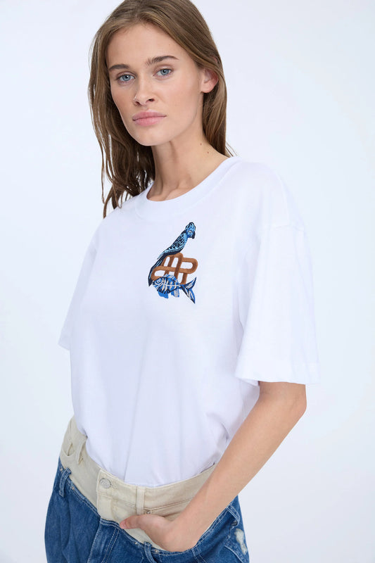 NURI Embroidery T-Shirt White