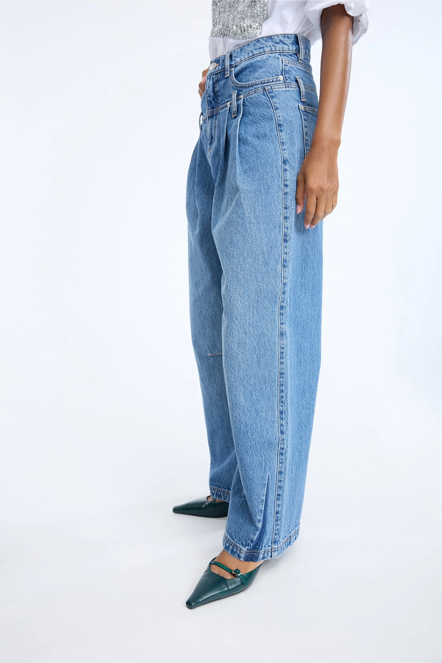 NEZZASIN Loose Fit Jeans Blue