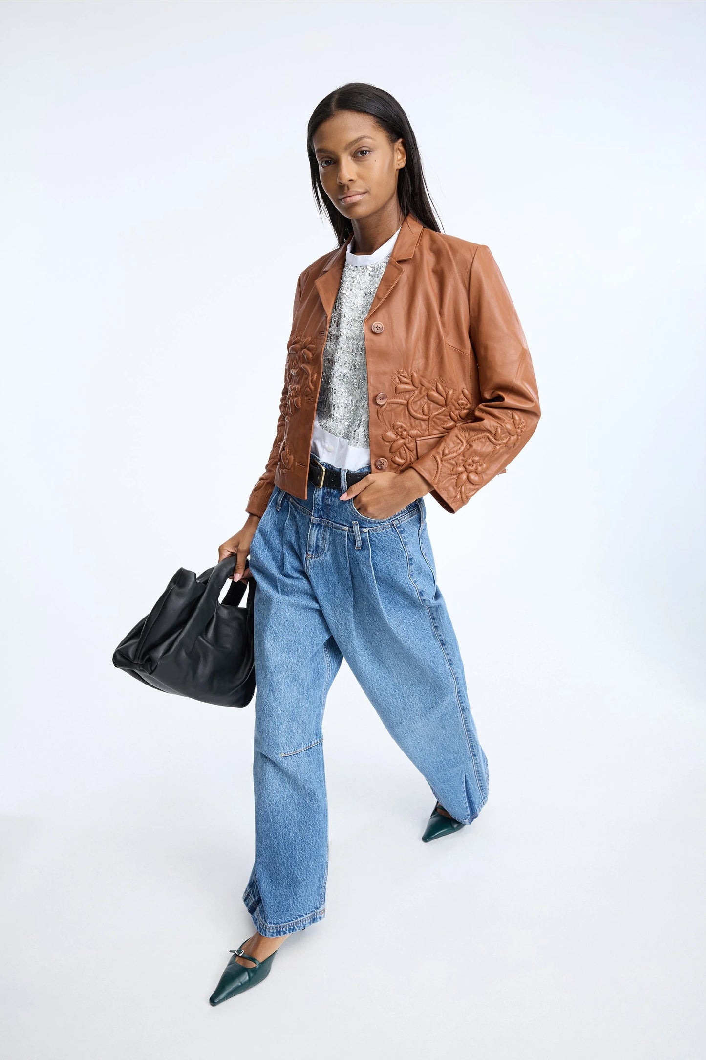 NEZZASIN Loose Fit Jeans Blue