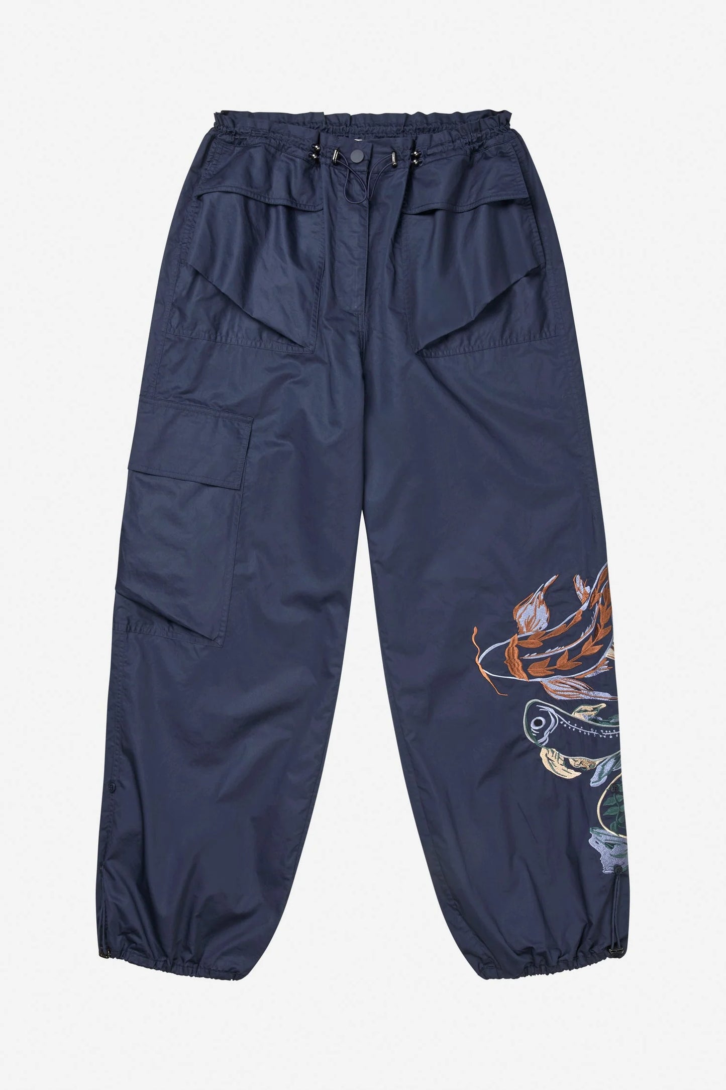 UNFORM Embroidered Loose Fit Trouser Navy