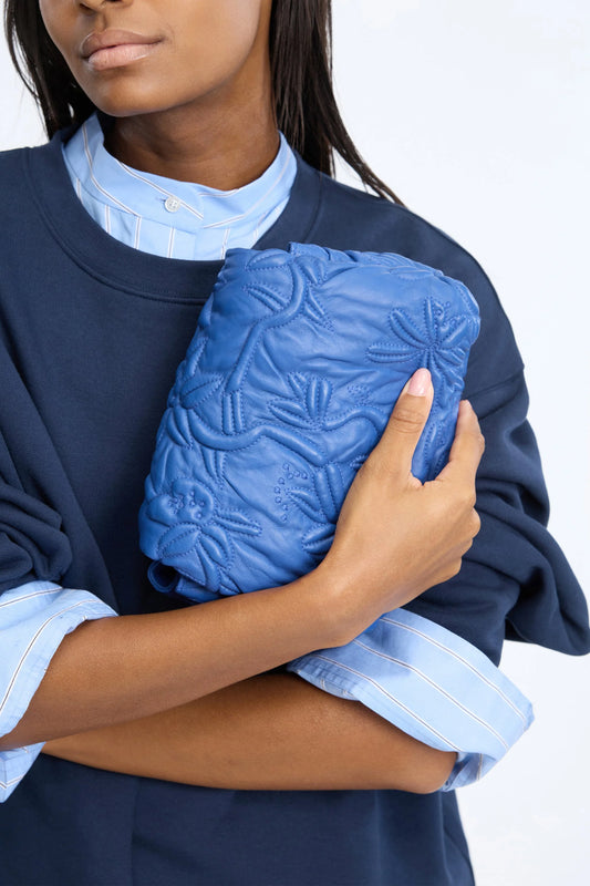 ROLUKE Embossed Clutch Bag Blue