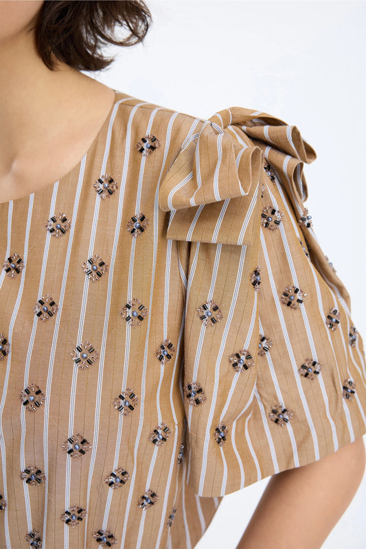 Vapouri Blouse with Embellishment Nature