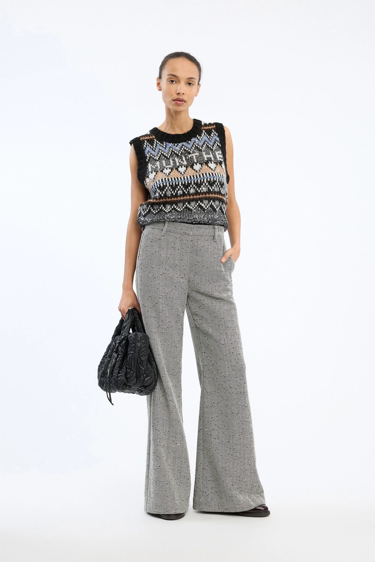 Eileen Wool Mix Trouser Charcoal
