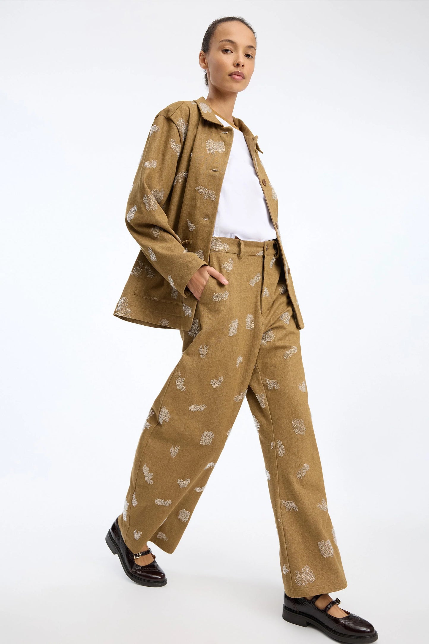 Vasler Cotton Straight Leg Trouser Nature