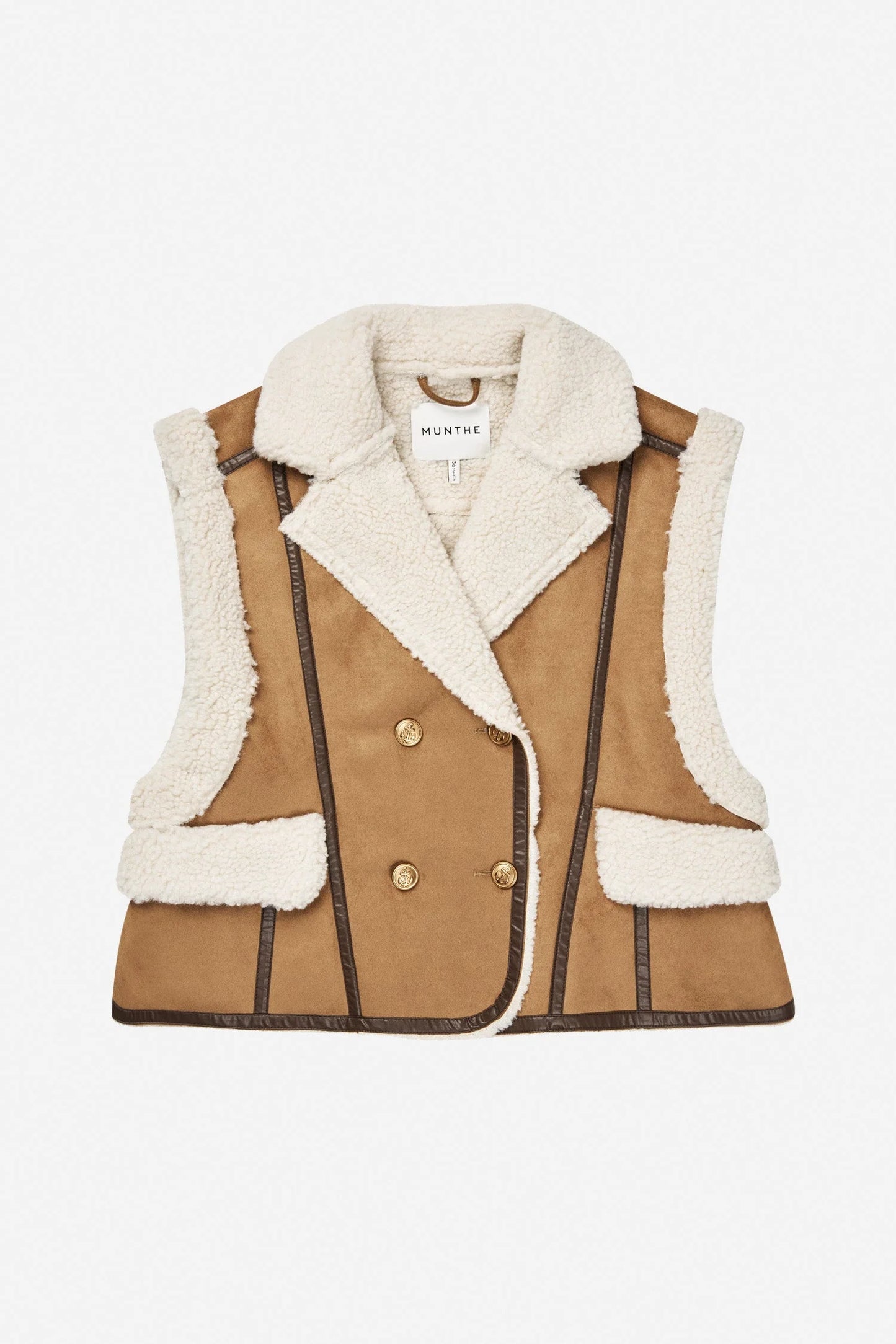 Vigor Faux Shearling Vest Nature