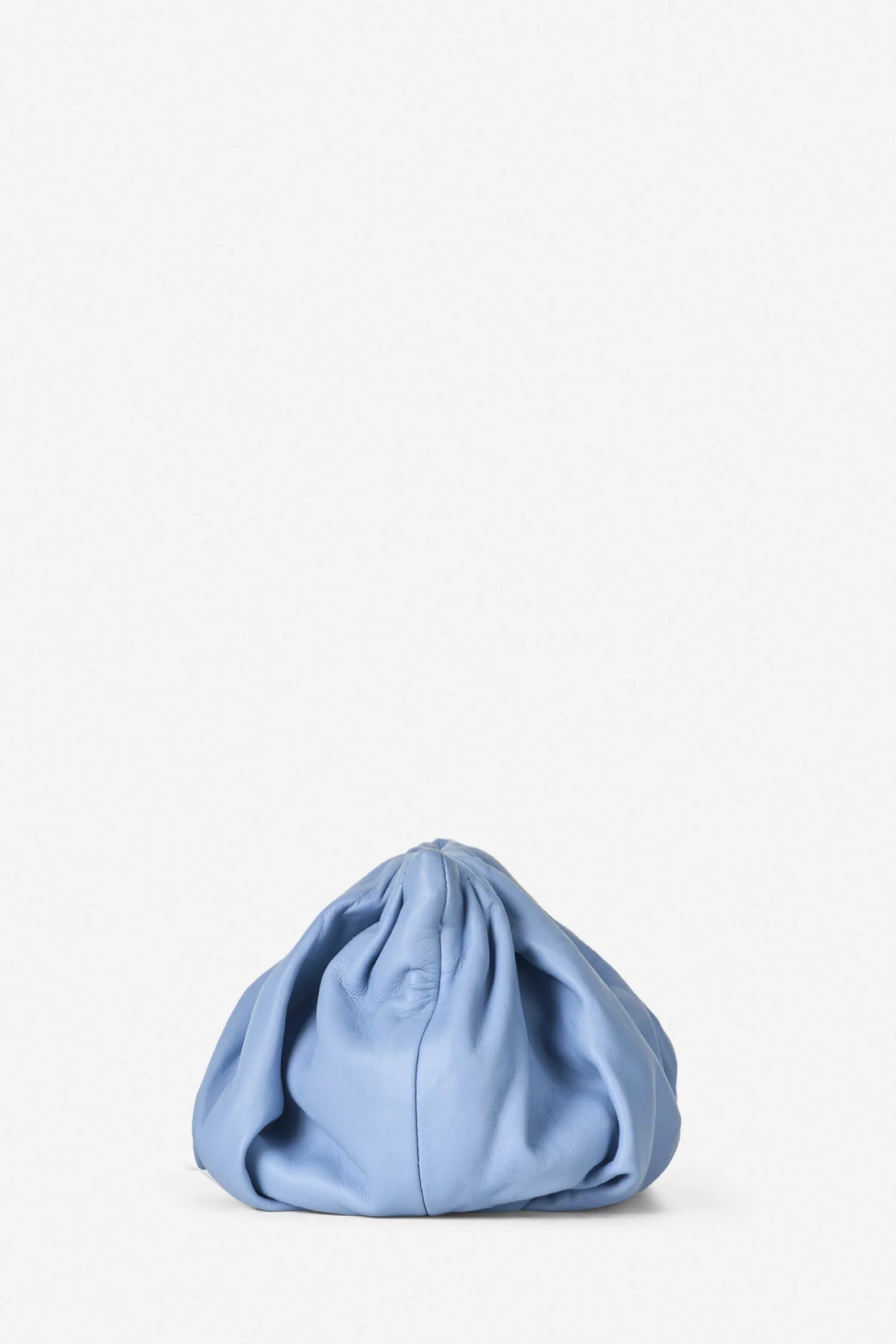 Voi Lambs Leather Clutch Bag Light Blue