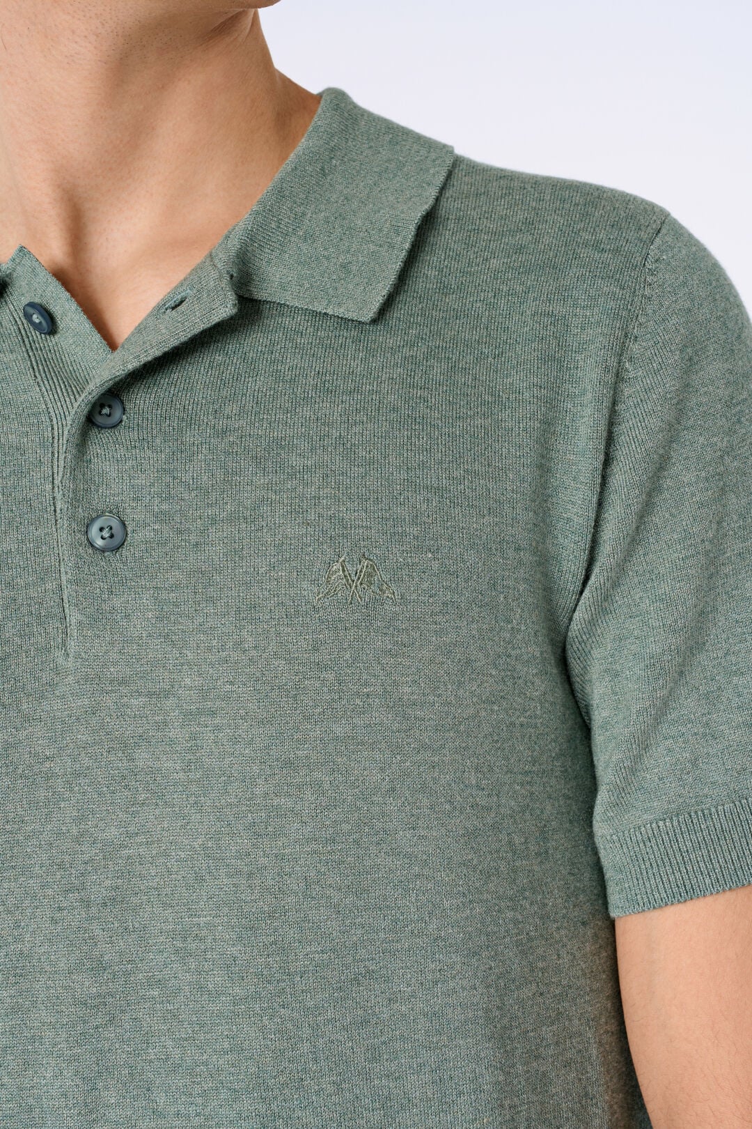Mens - Knittied Polo Shirt 800159