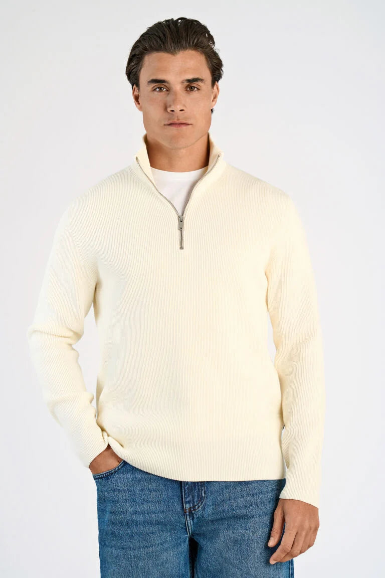 Mens - Cotton Mix Jumper with Neck Zip (804030)