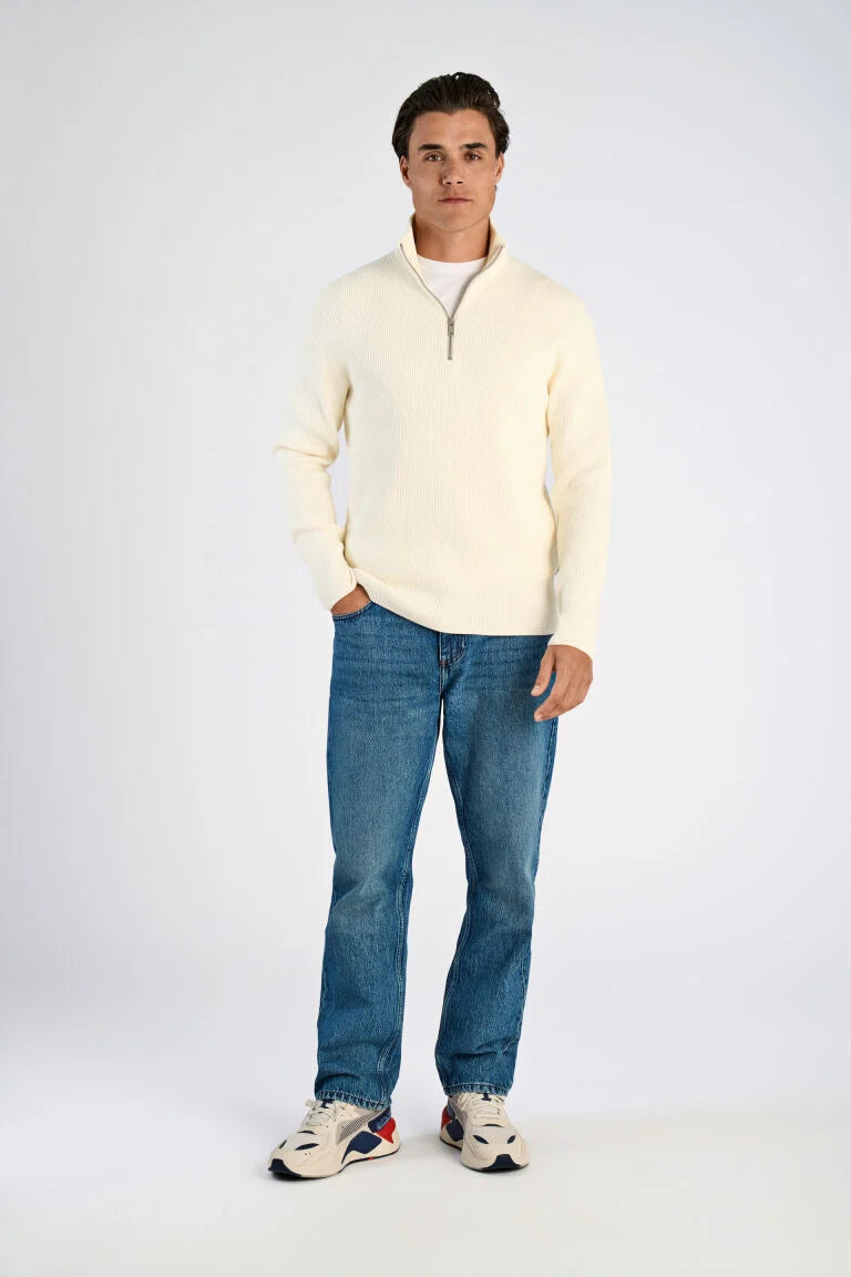 Mens - Cotton Mix Jumper with Neck Zip (804030)