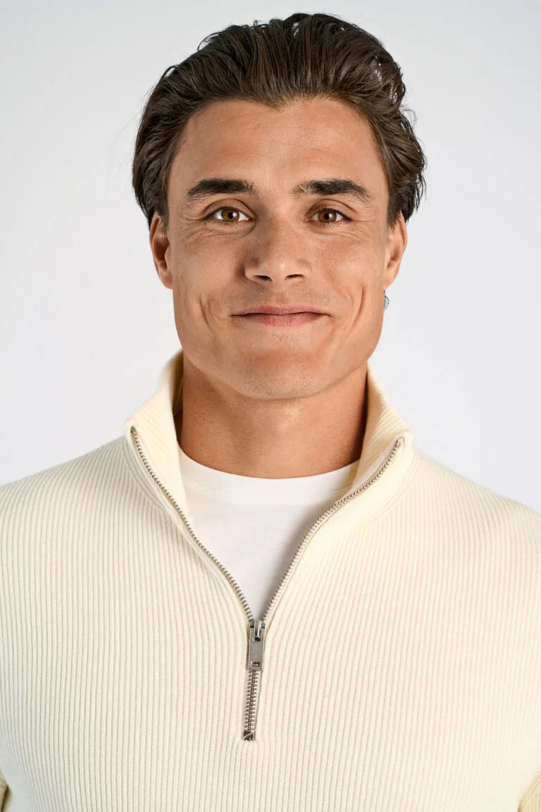 Mens - Cotton Mix Jumper with Neck Zip (804030)