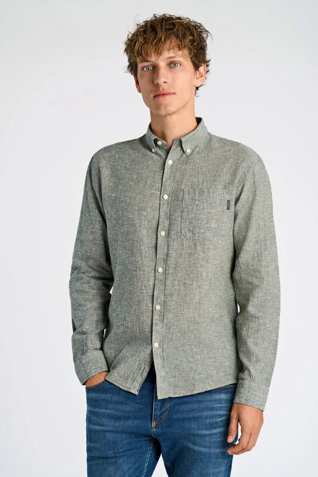 Mens - Linen Mix Shirt 220276