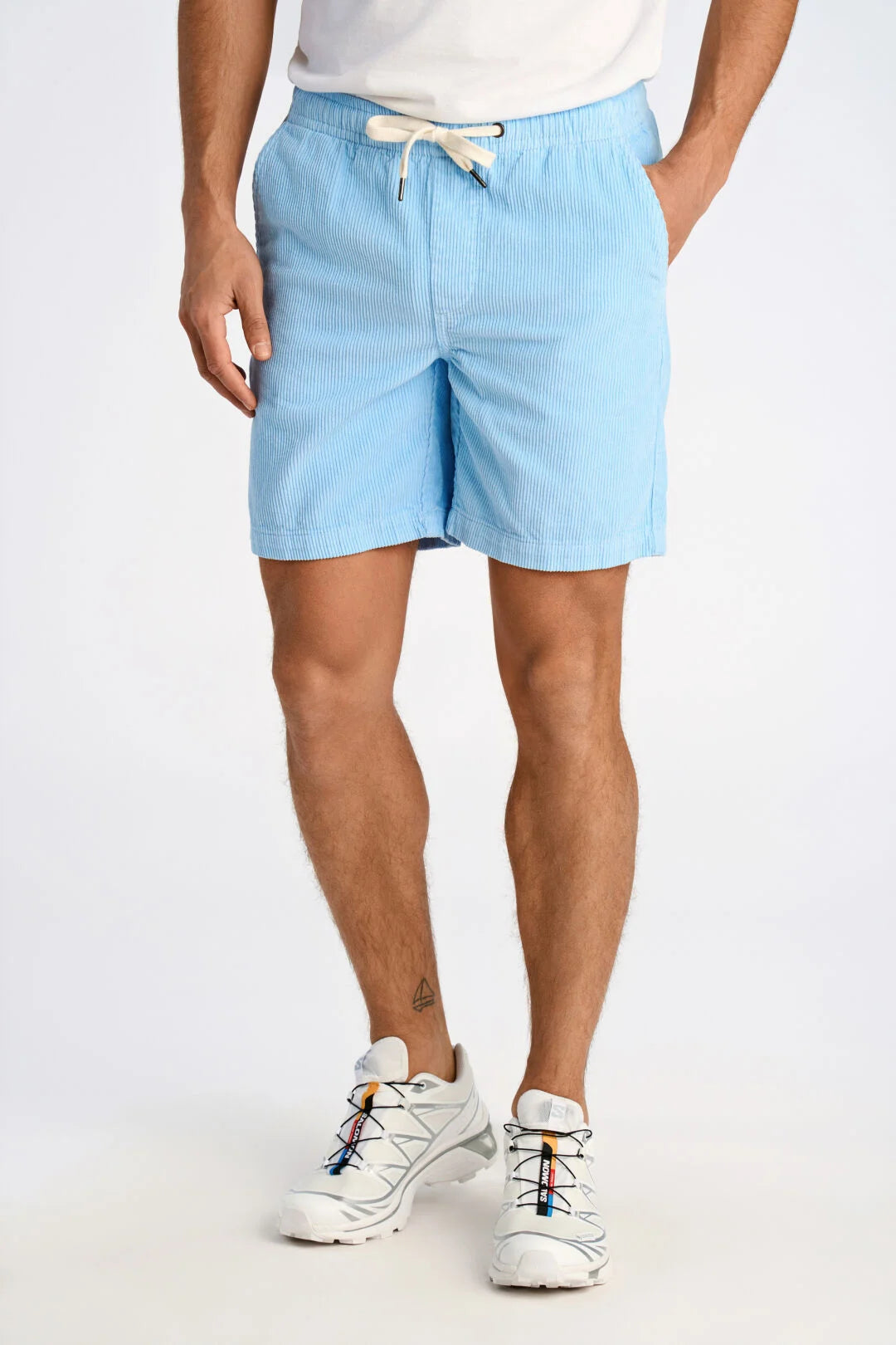 Mens - Corduroy Shorts with Drawstring 505086
