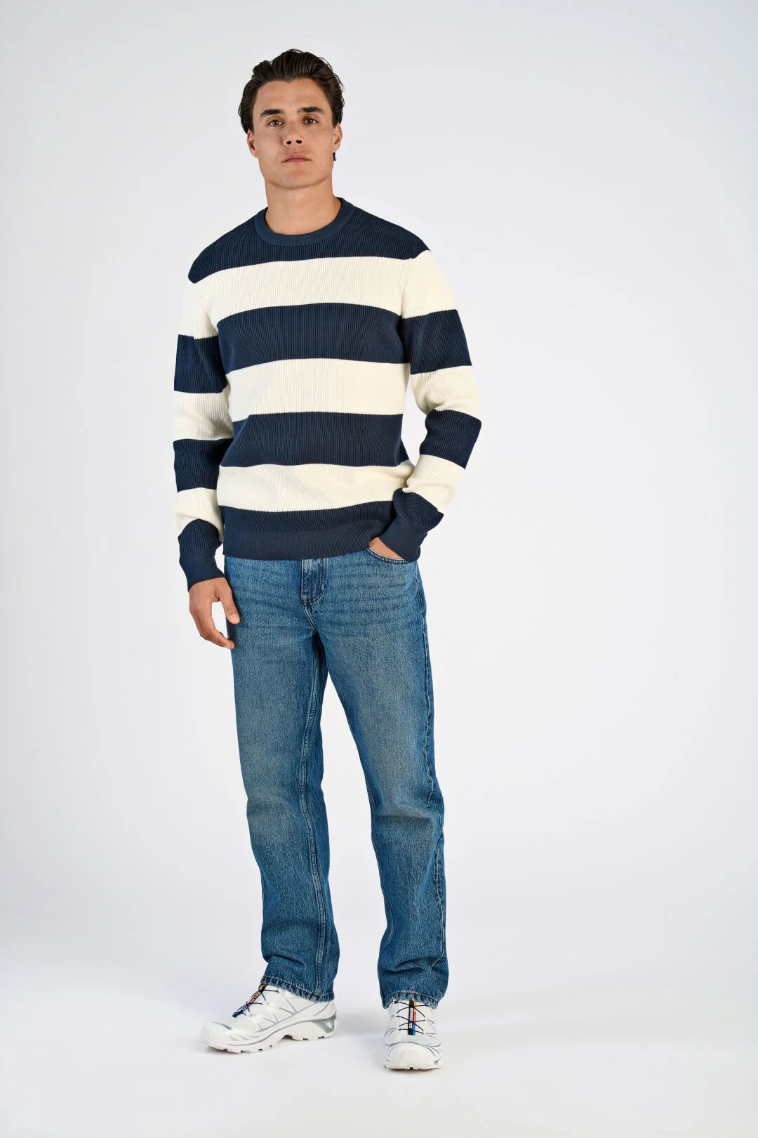 Mens - Striped Cotton Knit 804036